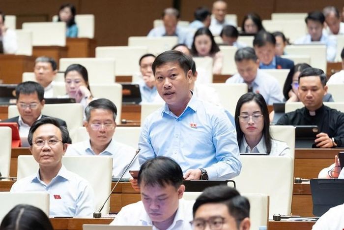 Đại biểu Quốc hội Nguyễn Khánh Vũ (Đoàn Quảng Trị) phát biểu thảo luận. Ảnh: Quochoi.vn
