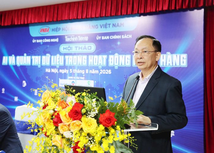 Theo TS. Đào Minh Tú, Phó Chủ tịch kiêm Tổng Thư ký Hiệp hội Ngân hàng Việt Nam, AI và dữ liệu là mối quan hệ không thể tách rời. Ảnh: PV