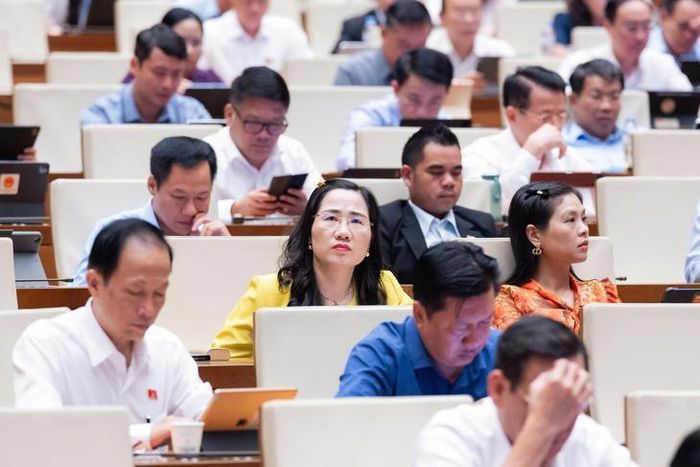Các ĐBQH dự Kỳ họp không thường lệ thứ Nhất chiều 5/8. Ảnh: Media Quốc hội