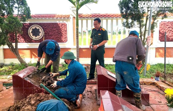 28 ngôi mộ liệt sĩ chưa rõ thông tin được khai quật. Ảnh: Đ.Tùy