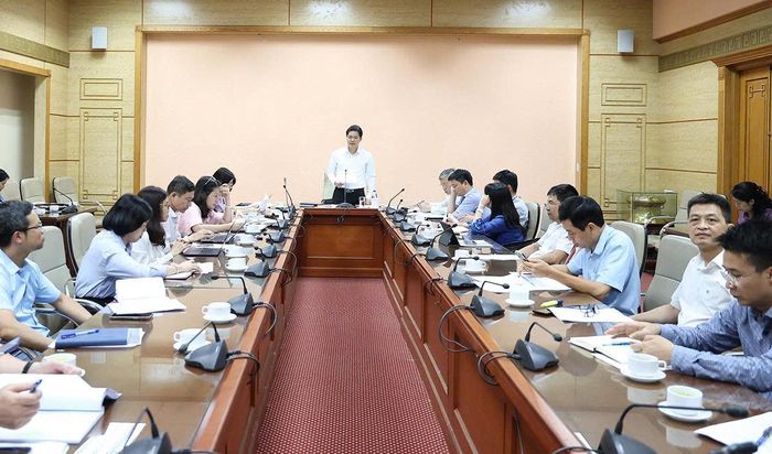 Điểm cầu Bộ Y tế. Ảnh: Trần Minh
