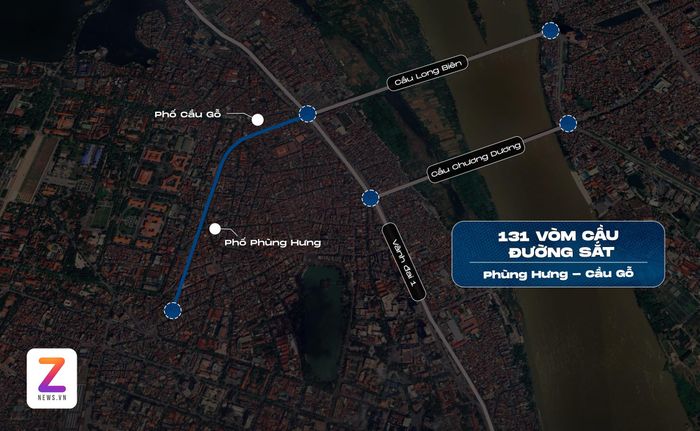  Khu vực lập đồ án có tổng diện tích khoảng 10 ha, trong đó đất quy hoạch 8,77 ha, tuyến vòm cầu dài tổng cộng 1,716 km từ phố Phùng Hưng tới phố Gầm Cầu. Hệ thống vòm cầu đá này nằm ở vị trí tiếp giáp phố cổ và khu phố Pháp, được xây từ đầu thế kỷ 20, trở thành một dấu ấn kiến trúc, lịch sử riêng của Hà Nội. Đồ họa: Đinh Hà.