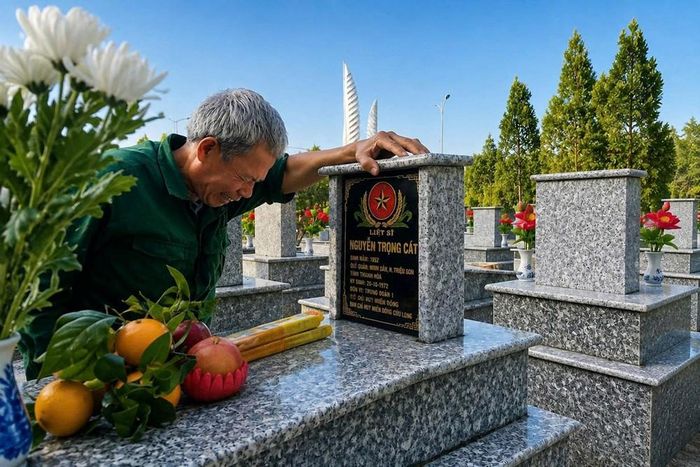 Nhờ đối sánh ADN, liệt sĩ Nguyễn Trọng Cát đã được xác định đúng danh tính và trở về với quê hương, người thân
