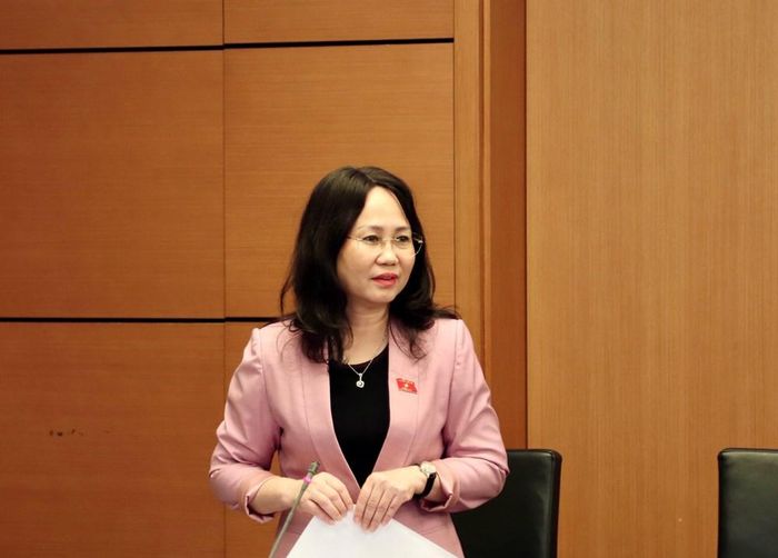 Bộ trưởng Bộ VHTTDL Lâm Thị Phương Thanh phát biểu thảo luận