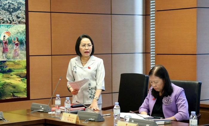 Phó Chủ tịch Quốc hội Nguyễn Thị Thanh phát biểu thảo luận