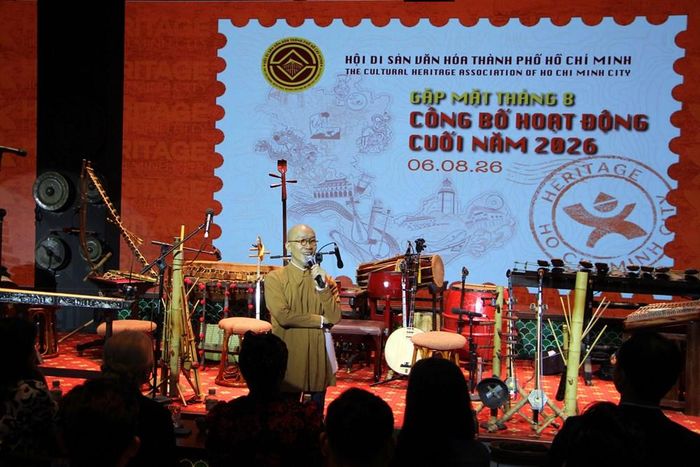 Đạo diễn Trương Lê Hiếu Dân, Trưởng ban Đối ngoại và Truyền thông Hội Di sản Văn hóa TP.HCM giới thiệu chương trình truyền thông "Heritage Ho Chi Minh City 2026"