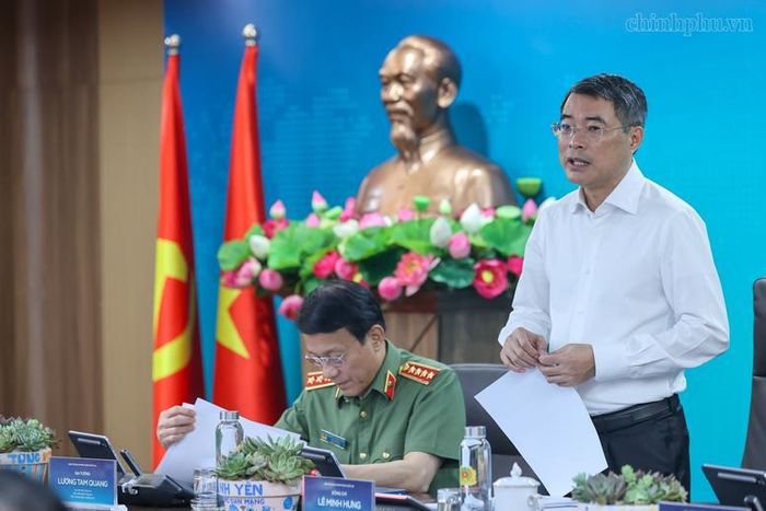 Thủ tướng Lê Minh Hưng phát biểu kết luận phiên họp - Ảnh: VGP/Nhật Bắc