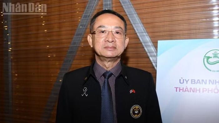 Chủ tịch Hội Doanh nhân Thái Lan-Việt Nam thủ đô Bangkok và vùng phụ cận Akarapon Sawetkamon. (Ảnh: XUÂN SƠN)