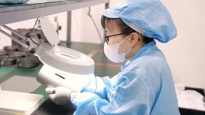 Sản xuất AI Camera của MK Vision tại Khu công nghiệp Thăng Long Vĩnh Phúc, Bình Xuyên, tỉnh Phú Thọ. (Ảnh: BÍCH LIÊN)