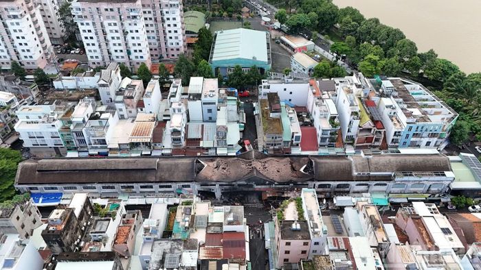 Toàn cảnh khu vực xảy ra cháy.