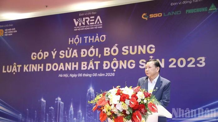 Tiến sĩ Nguyễn Văn Khôi, Chủ tịch Hiệp hội Bất động sản Việt Nam, Thành viên Hội đồng tư vấn cải cách thủ tục hành chính của Thủ tướng Chính phủ. (Ảnh: HNV)