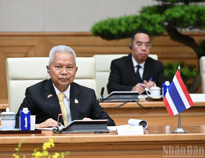 Chủ tịch Quốc hội kiêm Chủ tịch Hạ viện Vương quốc Thái Lan Sophon Zaram phát biểu tại hội kiến.