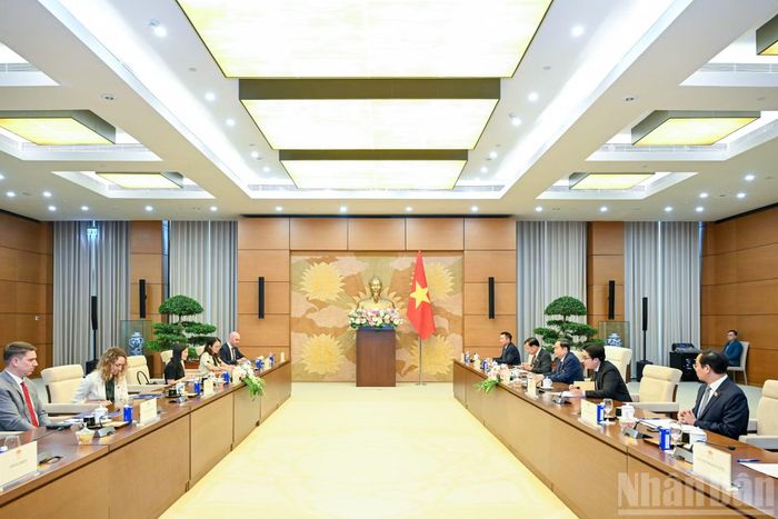 Quang cảnh cuộc tiếp Đại sứ Hoa Kỳ tại Việt Nam. (Ảnh: DUY LINH)
