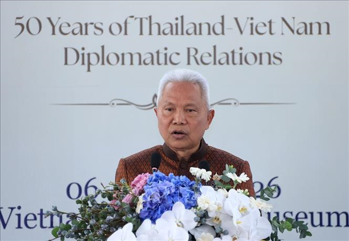  Chủ tịch Quốc hội kiêm Chủ tịch Hạ viện Thái Lan Sophon Zaram phát biểu. 