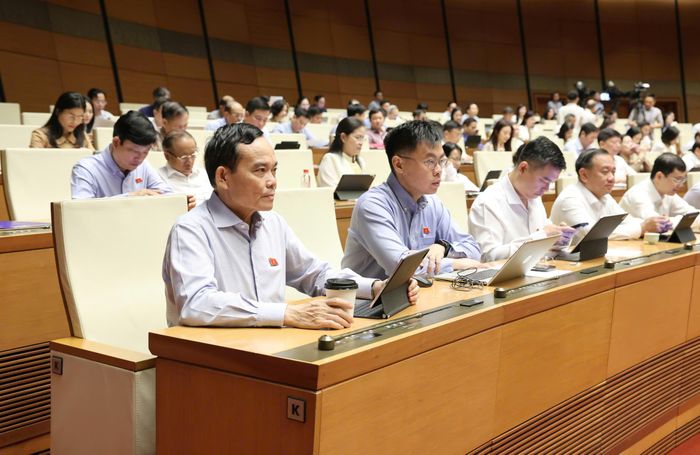 Các đại biểu Quốc hội dự phiên họp sáng 6-8. Ảnh: QUANG PHÚC