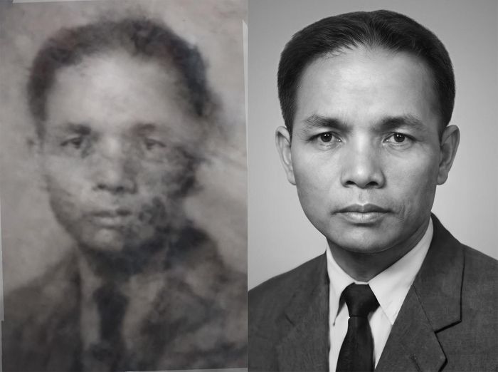 2 tấm ảnh được Công an tỉnh Quảng Ngãi phục dựng