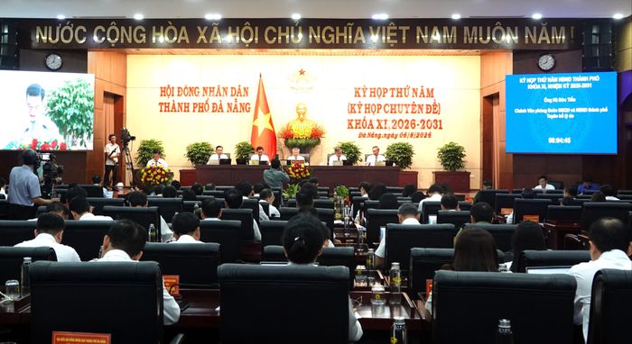 Kỳ họp thứ năm (chuyên đề) HĐND TP Đà Nẵng khóa XI, nhiệm kỳ 2026-2031. Ảnh: XUÂN QUỲNH 