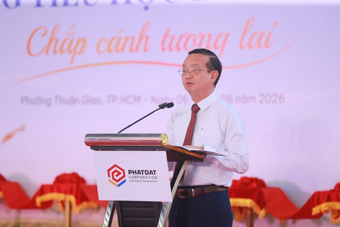  Phó Chủ tịch UBND TPHCM Bùi Minh Thạnh phát biểu tại buổi lễ 