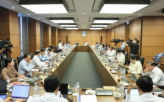  Quang cảnh phiên họp tổ ĐB Quốc hội TPHCM chiều 6-8. Ảnh: QUANG PHÚC 