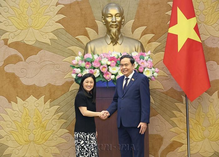  Chủ tịch Quốc hội Trần Thanh Mẫn tiếp Đại sứ Hoa Kỳ tại Việt Nam Jennifer Wicks. Ảnh: TTXVN 