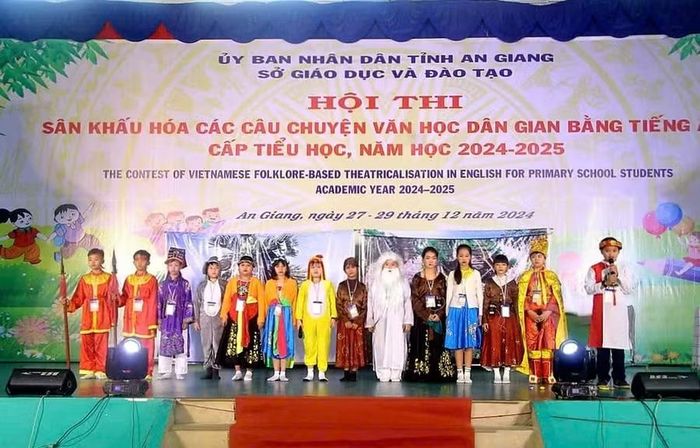 Học sinh An Giang tham dự Hội thi Sân khấu hóa. Ảnh minh họa.