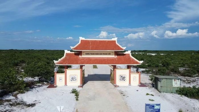 Một nghĩa trang nhân dân thuộc Dự án đã hoàn thành.