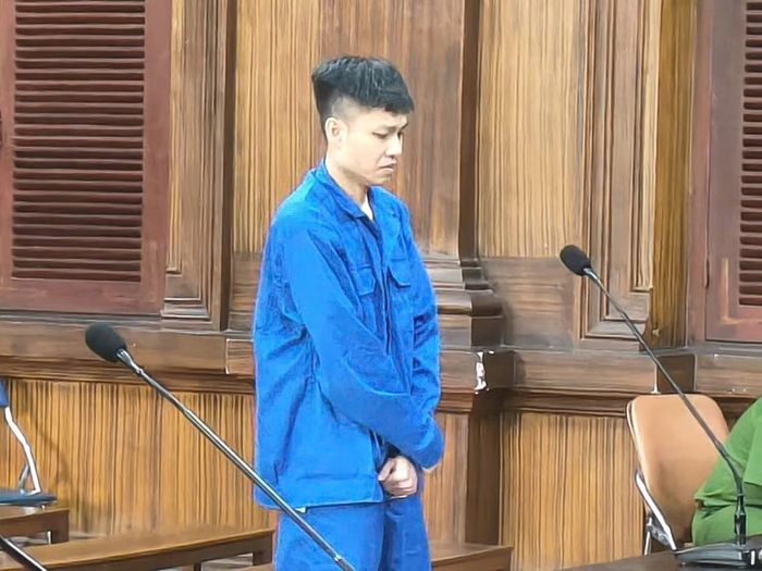 Bị cáo Thái Kiên Trì tại phiên tòa chiều 5/8.