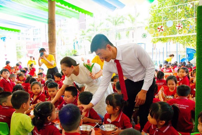 Giáo viên và học sinh Trường Mầm non Tân Đông, TPHCM