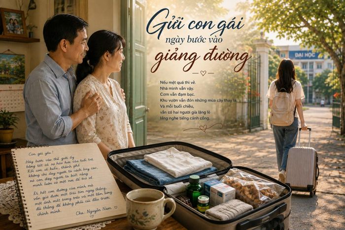 Nếu mệt quá thì về. Nhà mình vẫn vậy. Cơm vẫn đạm bạc. Khu vườn vẫn đón những mùa cây thay lá. Và mỗi buổi chiều, vẫn có hai người già lặng lẽ lắng nghe tiếng cánh cổng. Ảnh minh họa bởi AI