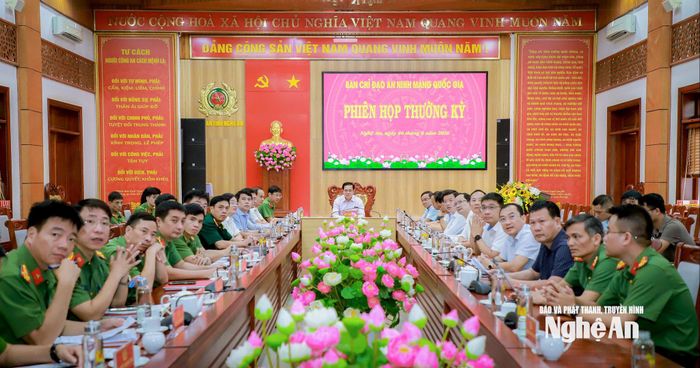 Quang cảnh phiên họp tại điểm cầu tỉnh Nghệ An. Ảnh: Thành Duy