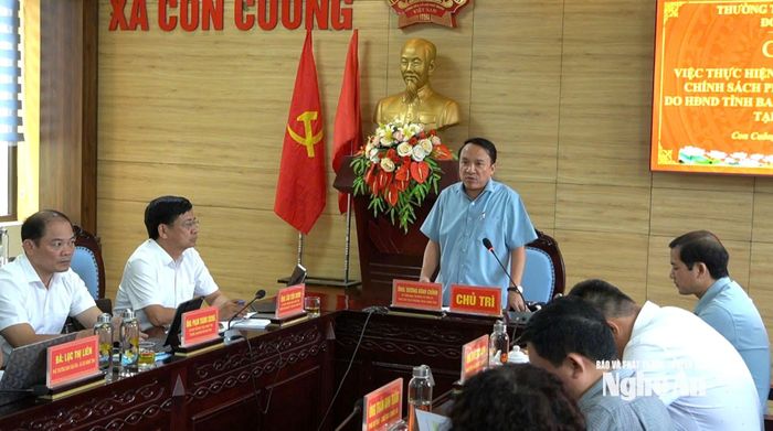 Đồng chí Dương Đình Chỉnh kết luận tại cuộc làm việc.