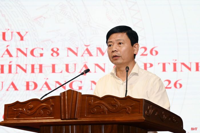Đồng chí Nguyễn Công Thành - Phó Giám đốc Sở Văn hóa, Thể thao và Du lịch báo cáo tóm tắt hoạt động báo chí tháng 7 năm 2026, triển khai nhiệm vụ thời gian tới.