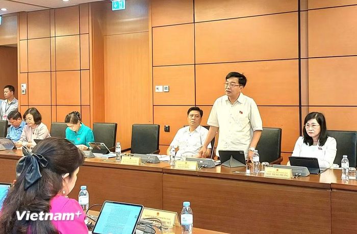Ông Nguyễn Minh Sơn, Phó Chủ nhiệm Ủy ban Kinh tế và Tài chính của Quốc hội, Đoàn Đại biểu Quốc hội tỉnh Đồng Tháp. (Ảnh: PV/Vietnam+)