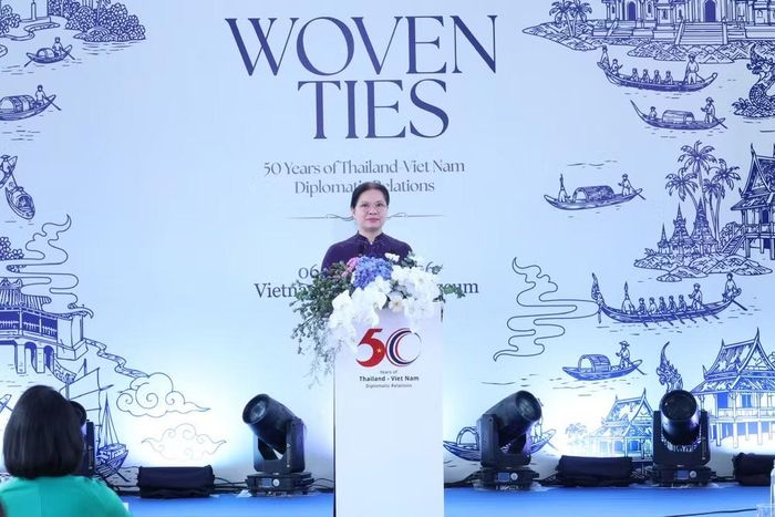 Bà Hà Thị Nga, Phó Chủ tịch kiêm Tổng thư ký Ủy ban Trung ương Mặt trận Tổ quốc Việt Nam tại sự kiện. (Ảnh: TH/Vietnam+)