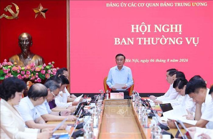Hội nghị Ban Thường vụ Đảng ủy các cơ quan Đảng Trung ương. Ảnh: Phương Hoa/TTXVN