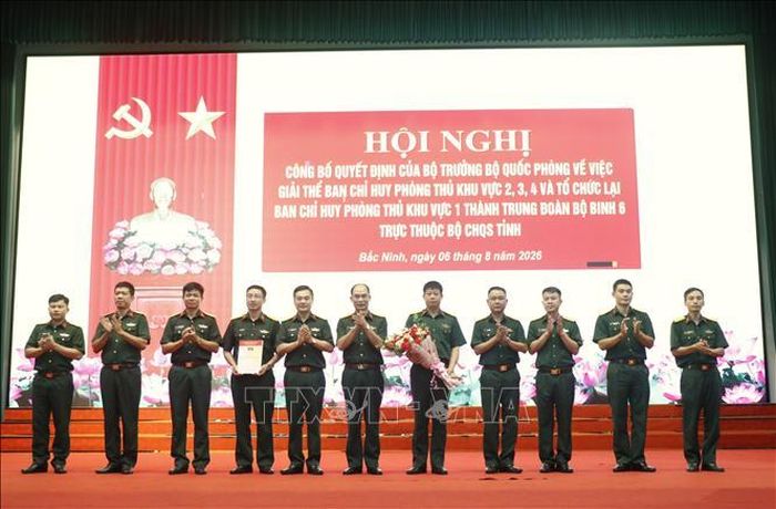 Thành lập Đảng bộ Trung đoàn Bộ binh 6 nhiệm kỳ 2025 - 2030 trực thuộc Đảng bộ Bộ Chỉ huy Quân sự tỉnh Bắc Ninh; thành lập các tổ chức cơ sở Đảng trực thuộc Đảng bộ Trung đoàn Bộ binh 6; kiện toàn cấp ủy, tổ chức Đảng theo quy định.