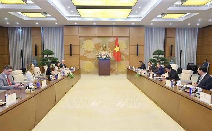 Chủ tịch Quốc hội Trần Thanh Mẫn tiếp Đại sứ Hoa Kỳ tại Việt Nam Jennifer Wicks. Ảnh: Doãn Tấn/TTXVN