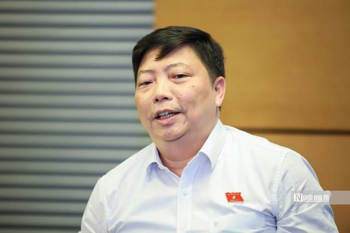 Đại biểu Nguyễn Vũ Trung phát biểu tại tổ (Ảnh: Hữu Thắng).