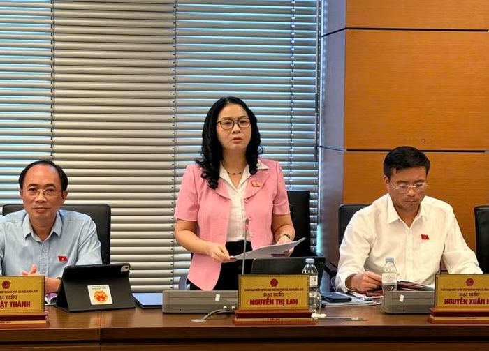 Đại biểu Nguyễn Thị Lan phát biểu. Ảnh: Quốc hội.