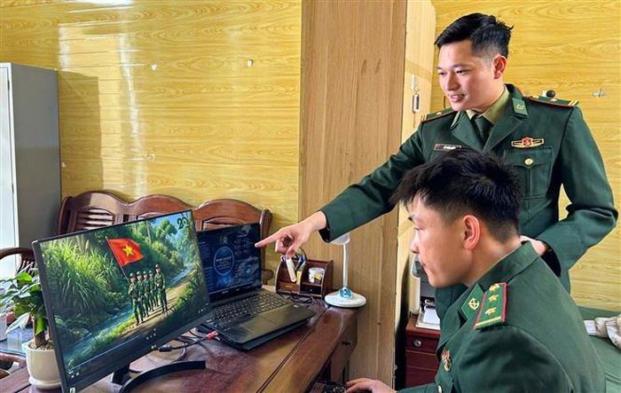 Xây dựng video ứng dụng AI để tuyên truyền chuyển đổi số đến với người dân. Ảnh: TTXVN phát