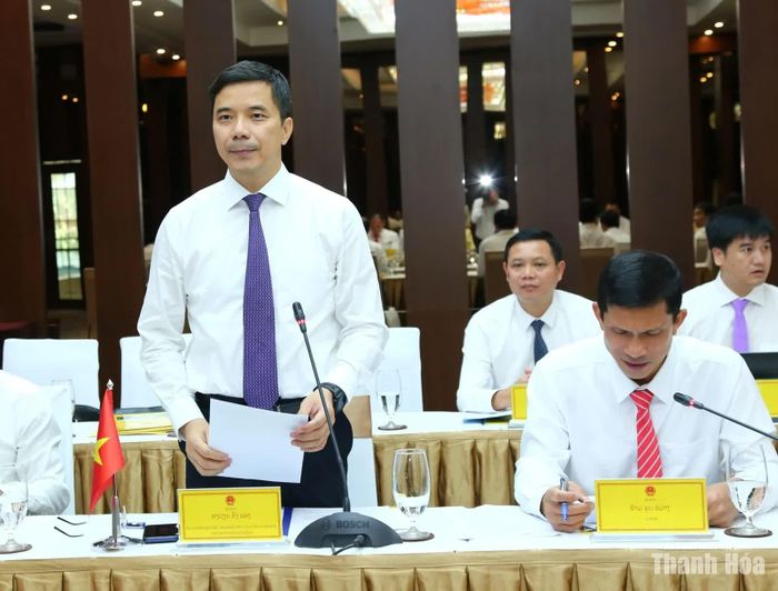 Phó Bí thư Thường trực Tỉnh ủy, Chủ tịch HĐND tỉnh Thanh Hóa Nguyễn Hồng Phong phát biểu tại hội nghị.