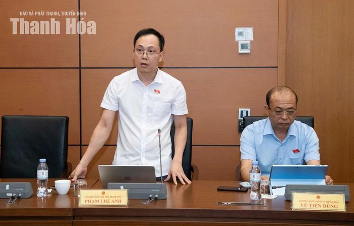 Đại biểu Phạm Thế Anh, Đoàn ĐBQH tỉnh Thanh Hóa. Ảnh: Lâm Hiển