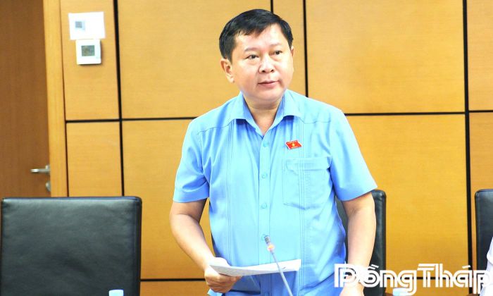 Đại biểu Tạ Minh Tâm phát biểu thảo luận.