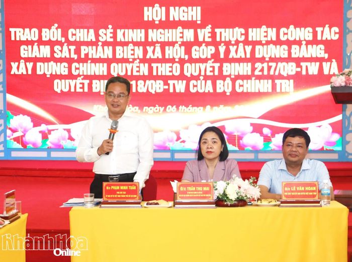Đồng chí Phạm Minh Tuấn phát biểu kết luận hội nghị.