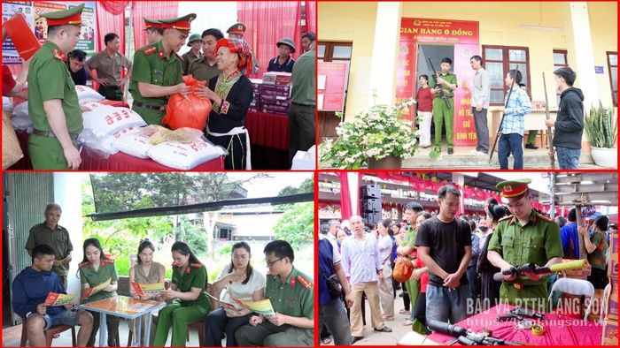 Công an các xã Bằng Mạc, Mẫu Sơn, Nhất Hòa, Nhân Lý tổ chức mô hình “Gian hàng 0 đồng” kết hợp thu hồi vũ khí và tuyên truyền pháp luật cho Nhân dân