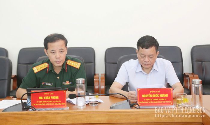 Các đại biểu dự phiên họp tại điểm cầu Công an tỉnh Lạng Sơn 