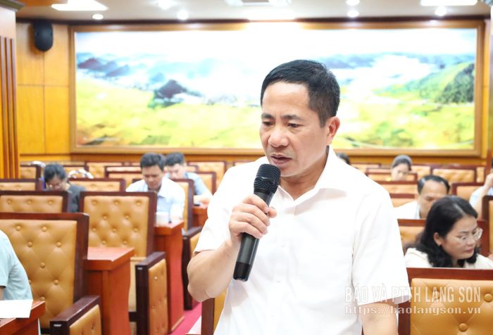 Đồng chí Nguyễn Văn Trường, Tỉnh ủy viên, Phó Chủ tịch HĐND tỉnh phát biểu tại buổi thẩm tra