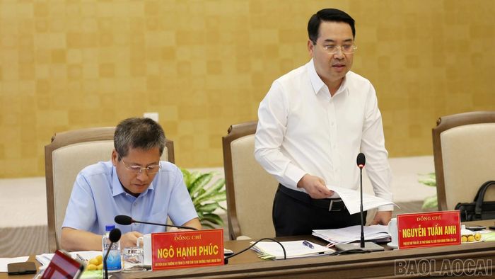 Đồng chí Nguyễn Tuấn Anh - Phó Bí thư Tỉnh ủy, Chủ tịch UBND tỉnh yêu cầu các sở, ngành, địa phương quyết liệt thực hiện các giải pháp thúc đẩy tăng trưởng kinh tế, đẩy nhanh giải ngân vốn đầu tư công và tăng thu ngân sách nhà nước.
