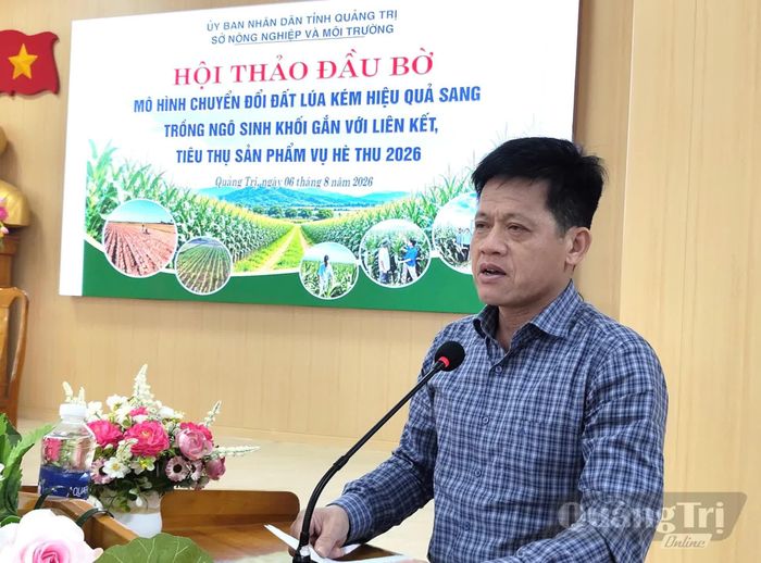 Đồng chí Lê Văn Bảo, Phó Chủ tịch UBND tỉnh phát biểu chỉ đạo tại hội thảo - Ảnh: Đ.H
