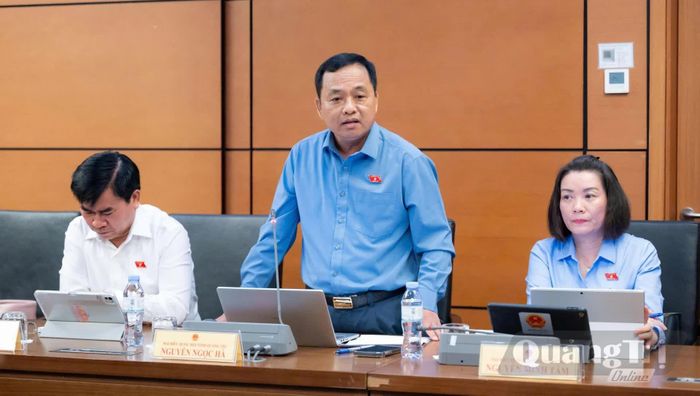 Đồng chí Nguyễn Ngọc Hà, Phó Chủ nhiệm Ủy ban Quốc phòng và An ninh thảo luận tại tổ - Ảnh: N.M